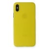Apple iPhone XS Max Kılıf PP Ultra İnce Kapak - Sarı