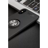 Apple iPhone XS Max Kılıf Range Yüzüklü Silikon - Siyah