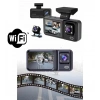 Araç Kamerası - 3 Kameralı Wifi Ön , İç ve Arka Full HD DVR Araç İçi Ekranlı Kamera
