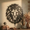 Aslan Başı Duvar Tablosu MDF Lazer Kesim Modern Aslan Figürlü Duvar Süsü Güçlü Dekor