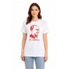 Atatürk Baskılı Tişört Kısa Kollu Bisiklet Yaka T-Shirt - Beyaz