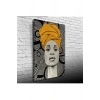 Aura Sarı Siyah Canvas Tablo (50x70)