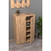 Ayakkabılık Çok Amaçlı Ayakkabı Dolabı 5 Raflı 2 Kapaklı Ceviz