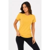 Basic Tişört Bisiklet Yaka Kısa Kol Günlük Yazlık Slim Fit T-Shirt - Sarı