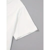 Baskılı Oversize Bisiklet Yaka T-shirt - Beyaz