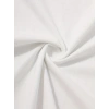 Baskılı Oversize Bisiklet Yaka T-shirt - Beyaz
