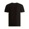 Baskılı Oversize Bisiklet Yaka T-shirt - Siyah