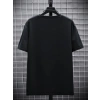 Baskılı Oversize Bisiklet Yaka T-shirt - Siyah