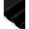 Baskılı Oversize Bisiklet Yaka T-shirt - Siyah