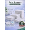 Batın Kompres 45x45 cm 8 Katlı 25 Adet Tel Tel Gaz Kompres Steril Olmayan Pansuman Bezi