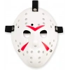 Beyaz Renk Kırmızı Çizgili Tam Yüz Hokey Jason Maskesi Hannibal Maskesi