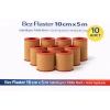 Bez Flaster 10 cm x 5 m Sabitleyici Tıbbi Bant Kahverengi Bez Flaster Güçlü Yapışkanlı 10 Adet