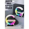 Bluetooth Hoparlör 15W Kablosuz Hızlı Şarj LED Gece Lambası
