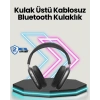 Bluetooth V5.0 Kablosuz Kulak Üstü Kulaklık | Katlanabilir, Mikro USB Girişli