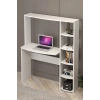 Çalışma Masası 5 Raflı Kitaplık Beyaz