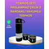 Çelik Termos Bardak Seti | 500 ml Kapasite, Kaymaz Taban, Hediye Kutulu