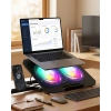 Çift Fanlı Laptop Soğutucu RGB Işıklı Sessiz Notebook Standı