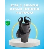 Çiftli Araba Bardak Tutucu Karbon Fiber Görünümlü 360° Ayarlı