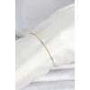 CM 14K Gold Renk Barlı Yılan Zincir Model Kadın Bileklik
