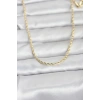 CM 14K Gold Renk Burgu Model Zincirli 60 cm Kadın Kolye