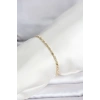 CM 14K Gold Renk Burgu Zincirli Model Kadın Bileklik