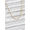 CM 14K Gold Renk Ezme Burgu Zincir Model 60 cm Kadın Kolye