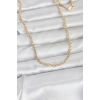 CM 14K Gold Renk Halka Zincir Model 60 cm Kadın Kolye