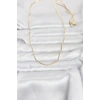 CM 14K Gold Renk İnce Kare Zincirli Model 60 cm Kadın Kolye