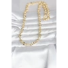CM 14K Gold Renk Kalın Halka Zincirli 60 cm Kadın Kolye