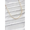 CM 14K Gold Renk Kare Zincirli Model 60 cm Kadın Kolye