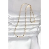 CM 14K Gold Renk Kesme Çubuk Zincirli Model 60 cm Kadın Kolye