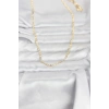 CM 14K Gold Renk Lazer Zincirli Model 60 cm Kadın Kolye