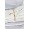 CM 14K Gold Renk Lazerli Halka Model Kadın Bileklik
