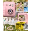 Çocuk Dijital Fotoğraf Makinesi Anında Baskı ve HD Video Kayıt Özellikli 5 kalem ve 4 rulo kağıt hediye