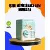 Çocuklar İçin Su Yeşili ATM Kasa Tasarımlı Şifreli Kumbara