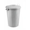Çöp Kovası 70 Lt Plastik Çöp Kovası Kapaklı Büyük Boy Çöp Bidonu Dayanıklı Çöp Kovası - Gri