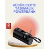 Dahili Konektörlü 20W Hızlı Şarj Mini Taşınabilir Powerbank