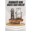 Deniz Feneri Kum Saati Ahşap Görünümlü Vintage Tarz Biblo