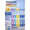 Dynamic Orta Sert Diş Fırçası 12 Adet Standlı Kutulu Medium Çapraz Kıl Teknolojili Dil Temizleyicili Ergonomik Saplı Diş Fırçası