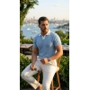 Erkek 2li Paket Desenli Kısa Kollu Pamuk Triko Tişört