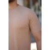 Erkek Ağaç Kabuğu Desenli Kısa Kollu T-shirt