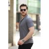Erkek Apaj Yaka Kısa Kollu Gömlek