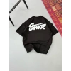 Erkek Baskılı Oversize T-shirt - Siyah