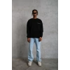 Erkek Baskılı Sweat - Siyah