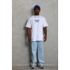 Erkek Baskılı T-Shirt Kısa Kol Bisiklet Yaka Regular Fit Rahat Kalıp Günlük Tişört - Beyaz