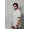 Erkek Baskılı T-Shirt Kısa Kol Bisiklet Yaka Regular Fit Rahat Kalıp Günlük Tişört - Gri