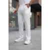 Erkek Beli Lastikli Pera Keten Pantolon