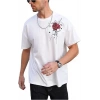 Erkek Bisiklet Yaka Kısa Kol Baskılı T-shirt - Beyaz