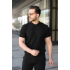 Erkek Bisiklet Yaka Petek Dokulu Kısa Kollu Triko Tişört