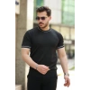 Erkek Bisiklet Yaka Ribanalı Kısa Kollu Tshirt